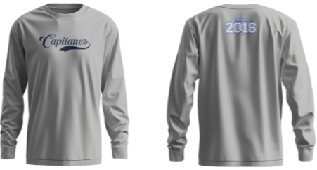 Playera Gris Capitanes Manga Larga