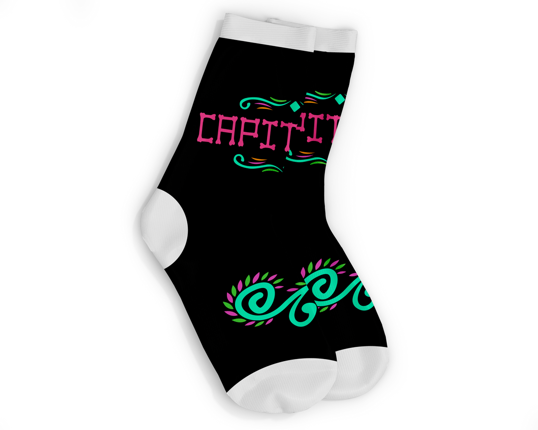 Calcetines Día de Muertos Negro