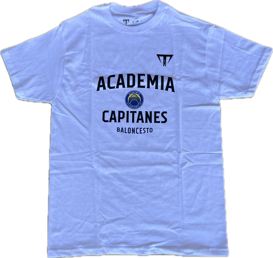 Playera Academia Blanca Letras Negras