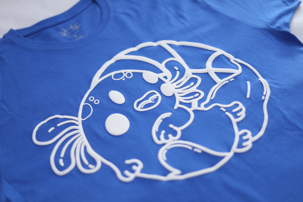 Playera Azul Rey con Ajolote