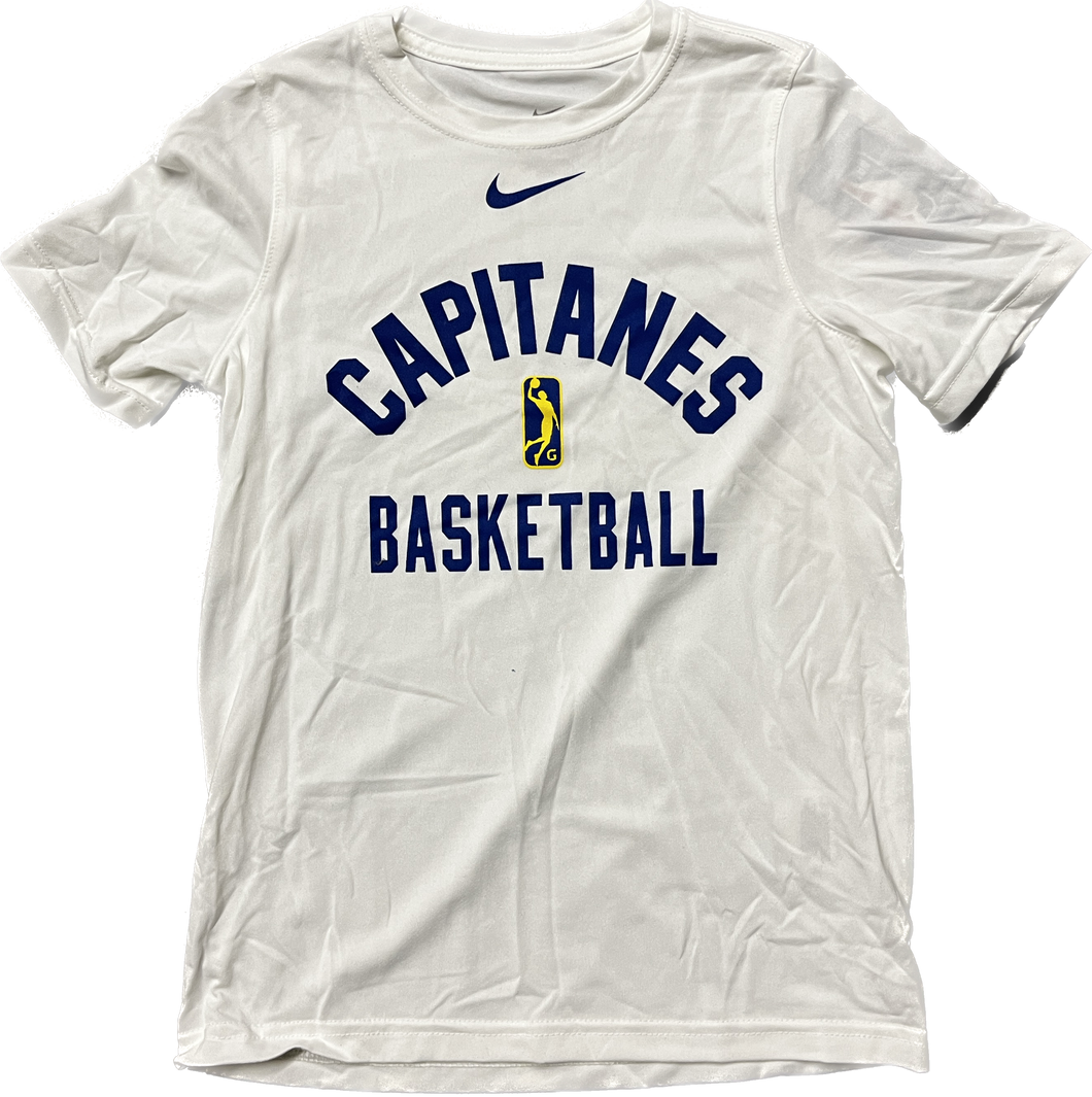 Nike - Playera Manga Corta Niño Blanca Capitanes NBA G League